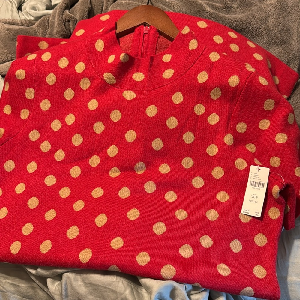 ✨ Anthropologie Nina Short-Sleeve Mock-Neck Mod Mini Dress Sz XLP - Picture 12 of 12